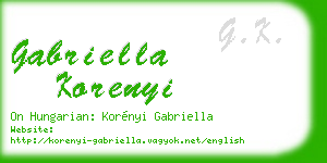 gabriella korenyi business card